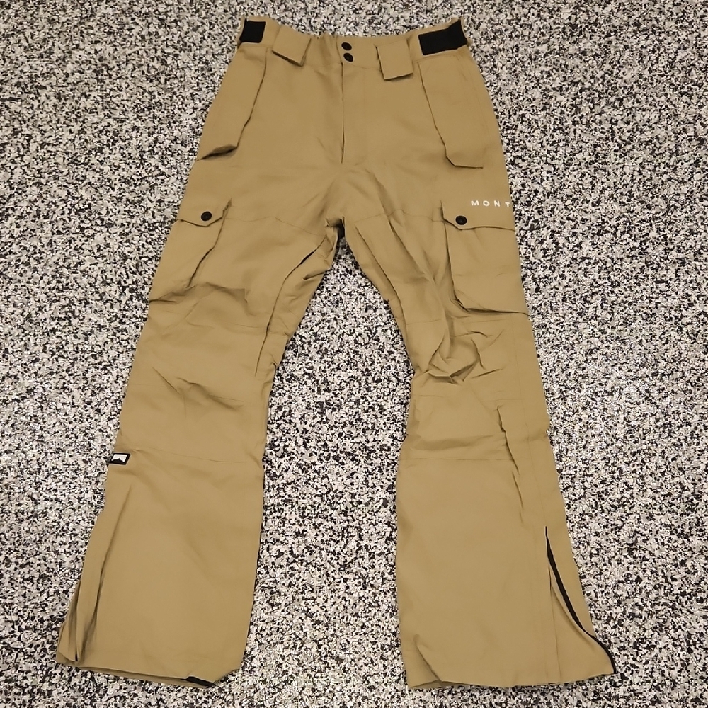 Tan Men's Cargo Snowpants